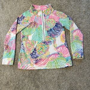 Lilly Pulitzer- small - zippered quarter zip
